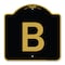 Signmission Designer Series Sign-Sign W/ Letter B, Black & Gold Aluminum Sign, 18" x 18", BG-1818-22962 A-DES-BG-1818-22962 - alternate 1